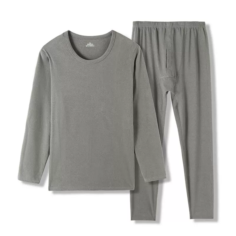 秋冬德绒保暖套装内衣男士套装打底秋衣秋裤A606丝绒厂家舒适