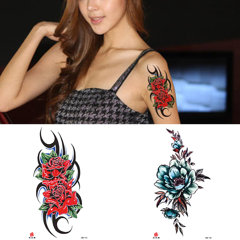 new pattern Waterproof tattoos Symbol Totems animal Written words Half arm Tattoo sticker 400 Optional models