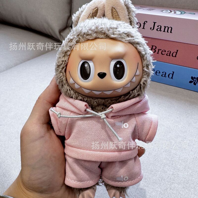 labubu ベビー服 Labubu 第一世代第二世代第三世代 10 センチメートル綿人形黒と白グレートレンディなスウェットシャツパーカーパンツ|undefined