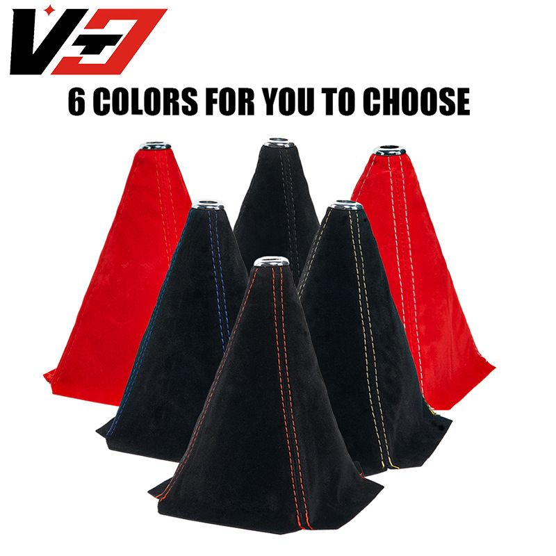 アマゾン車修正インテリアギアヘッドシフトレバー pu ダストカバーギアレバーギアレバーダストカバーアクセサリー