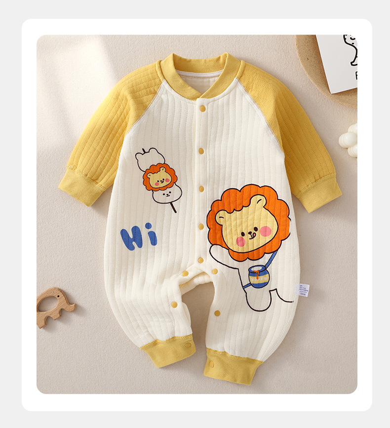 Casual Cartoon Cotton Baby Rompers display picture 1