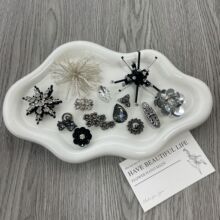 现货爆款芭蕾鞋暗夜吸睛手工穿珠玻璃钻五金鞋扣高档鞋花工厂饰品