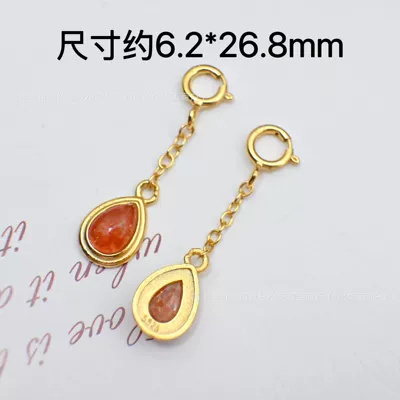 DIY Through-Hole Accessories Spacer Bead Zərgərlik ara hissələri - golden-sun-water-drop-extension-chain