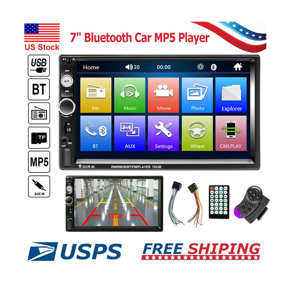 Dual Spindle7-inch Car Mp4 Player SDCard Bluetooth Call Mobile Phone Interconnection7023 BCar Mp5 Player