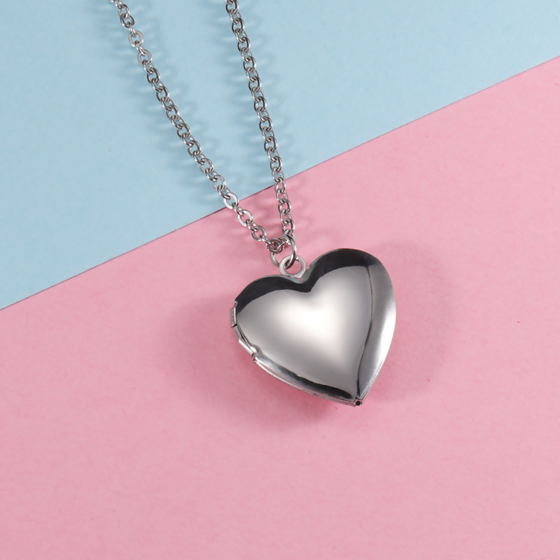 Fashion Heart Shape Stainless Steel Plating Pendant Necklace 1 Piece