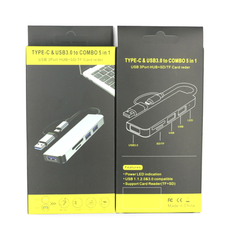 Tipo-C docking USB. Hub tablet para macbook multifunción doble cabeza 8 en 1 docking