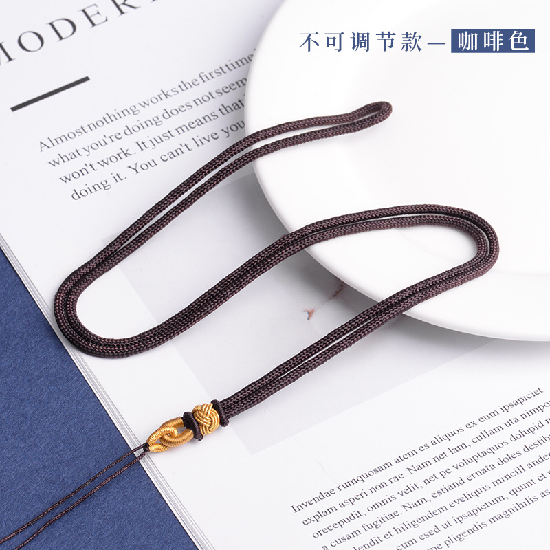 Handmade Jade Pendant Necklace Cord, Gemstone Crystal Matching Necklace Cord, Necklace Pendant String, Jade Pendant Necklace Cord