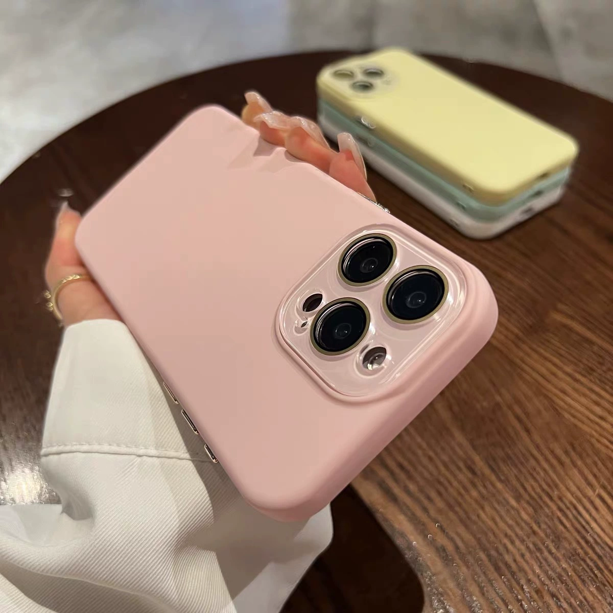 Совместимый чехол-линза Apple, чехол для телефона, iPhone 15, силиконовый защитный чехол, iphone, 15promax, защита от падения