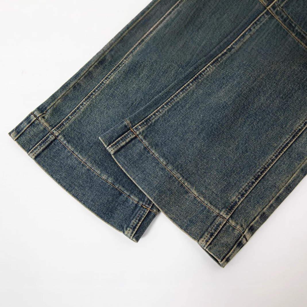 Damkläder Mellan- till exklusiva damkläder Högmidjade smala jeans Dam Vår och sommar Nya vida utsvängda byxor_voghion.com