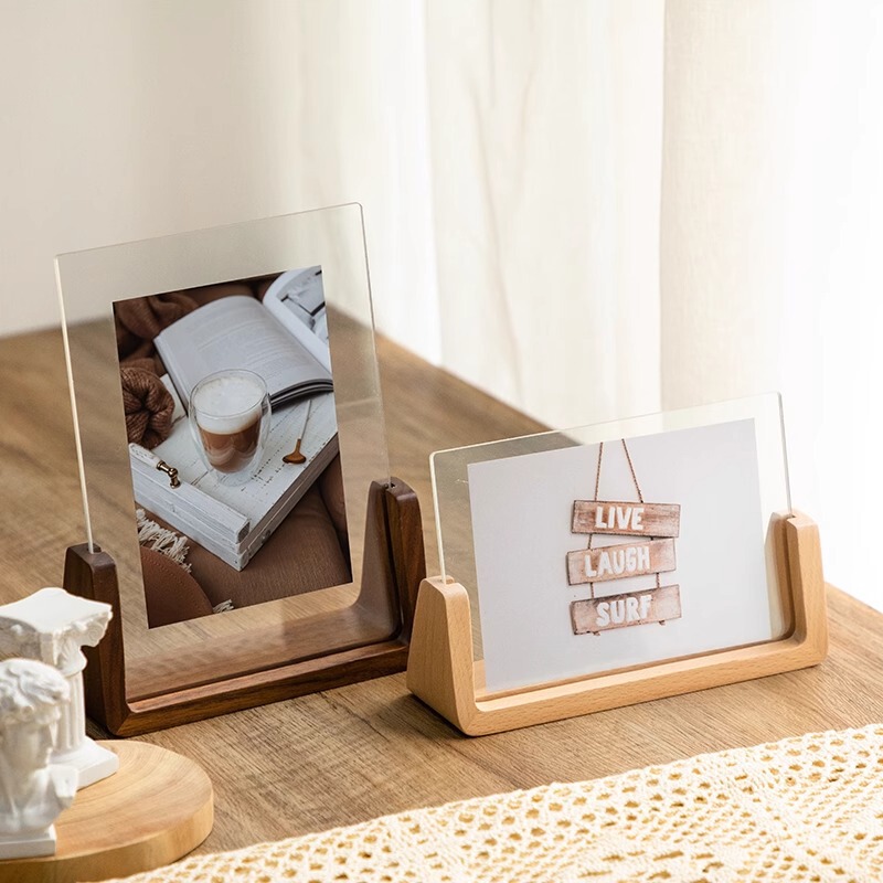 Cross-border acrylic solid wood photo frame table decoration Amazon creative gift decoration decoration 78-inch U-shaped photo frame Cross-border acrylic solid wood photo frame table decoration Amazon creative gift decoration decoration 78-inch U-shaped photo frame