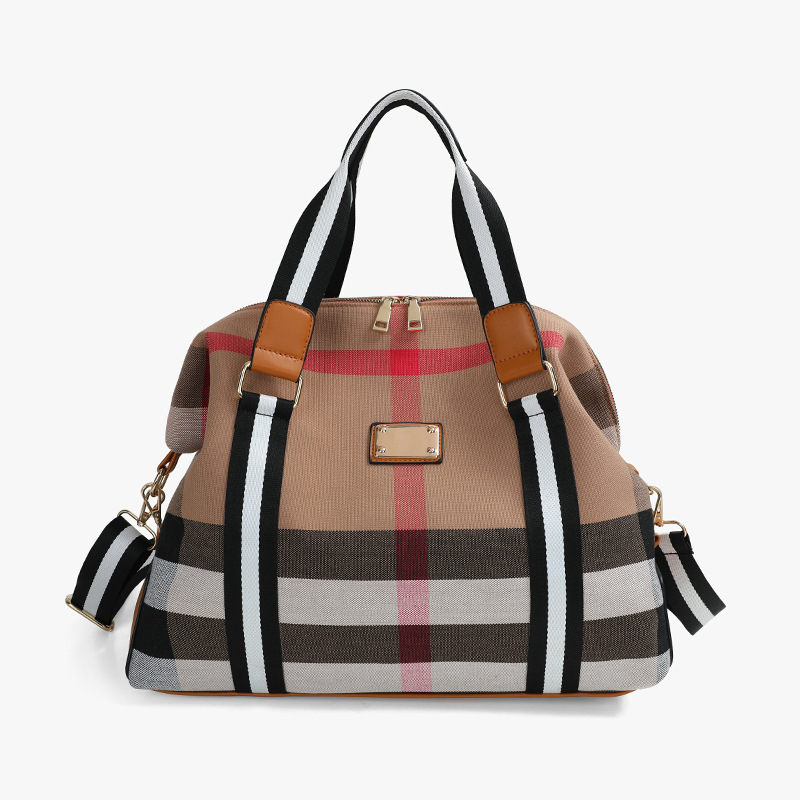 2026 New Style Canvas Plaid Bag, Large Capacity, Unisex Commuter Bag, Travel Bag, Shoulder Handbag, Crossbody Bag, Large Bag 2026 New Style Canvas Plaid Bag, Large Capacity, Unisex Commuter Bag, Travel Bag, Shoulder Handbag, Crossbody Bag, Large Bag