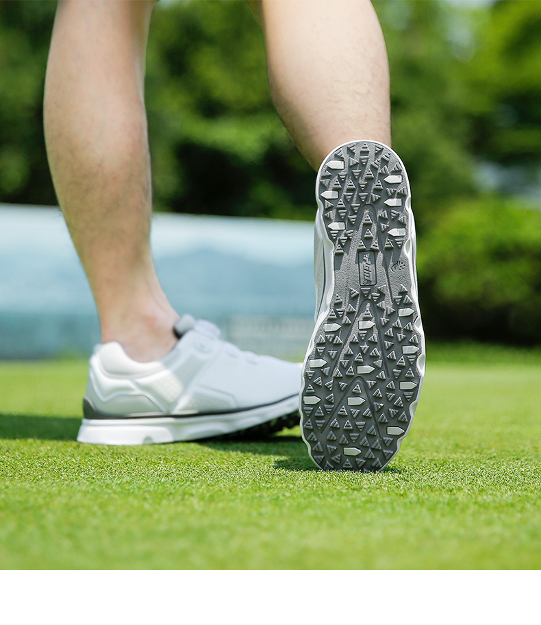 Giày golf PGM nam chống thấm nước, đế núm vặn chống trượt — XZ279-Trắng Xám chi tiết 9