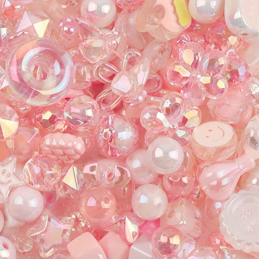 電気メッキUVカラー高光沢異形人魚姫穴あきビーズ手作りDIYネックレス携帯ストラップ材料パックアクセサリー