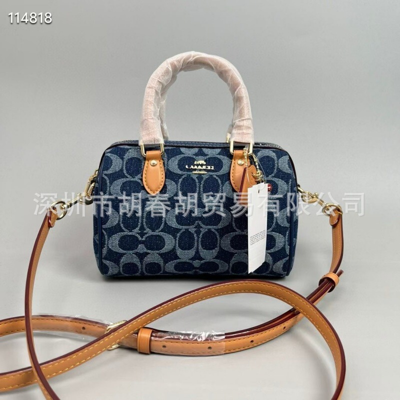 纯原高版本C家新款女包迷你波士顿枕头包老花头层牛皮手提斜挎包|undefined