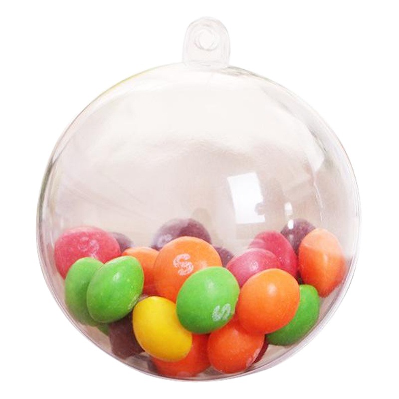 クリスマス装飾アクリルボール PS プラスチックボール 2-25 センチメートル中空透明ボールホリデー装飾クリスマスボール卸売