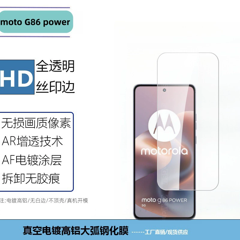Применимо к Motorola G86power закалённая плёнка прозрачная антишпионка HD печать экрана