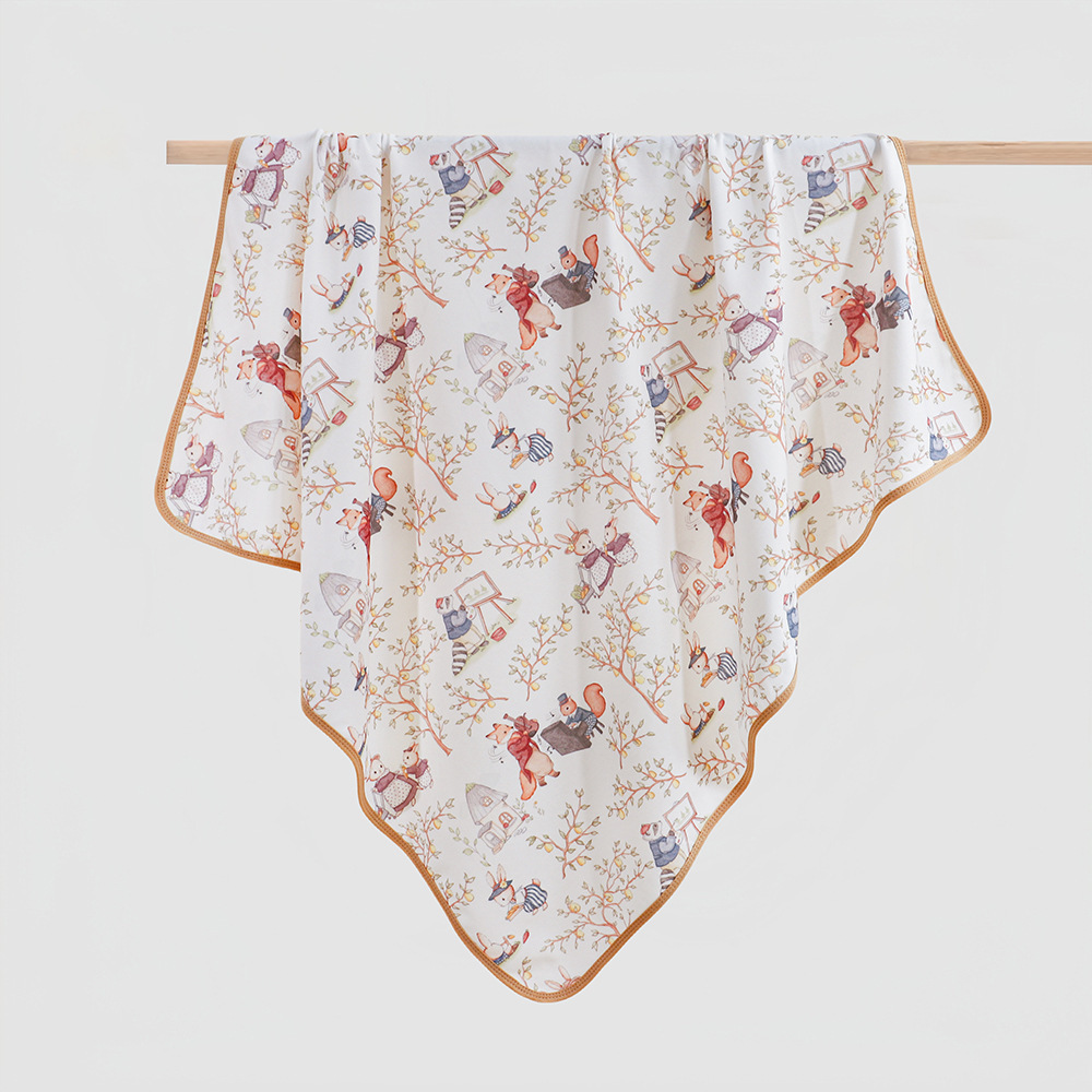 Newborn Baby Wrap Single Baby Pure Cotton Blanket Newborn Baby Blanket Baby Wrap Towel Swaddling Towel Blanket Spring and Summer Thin Style