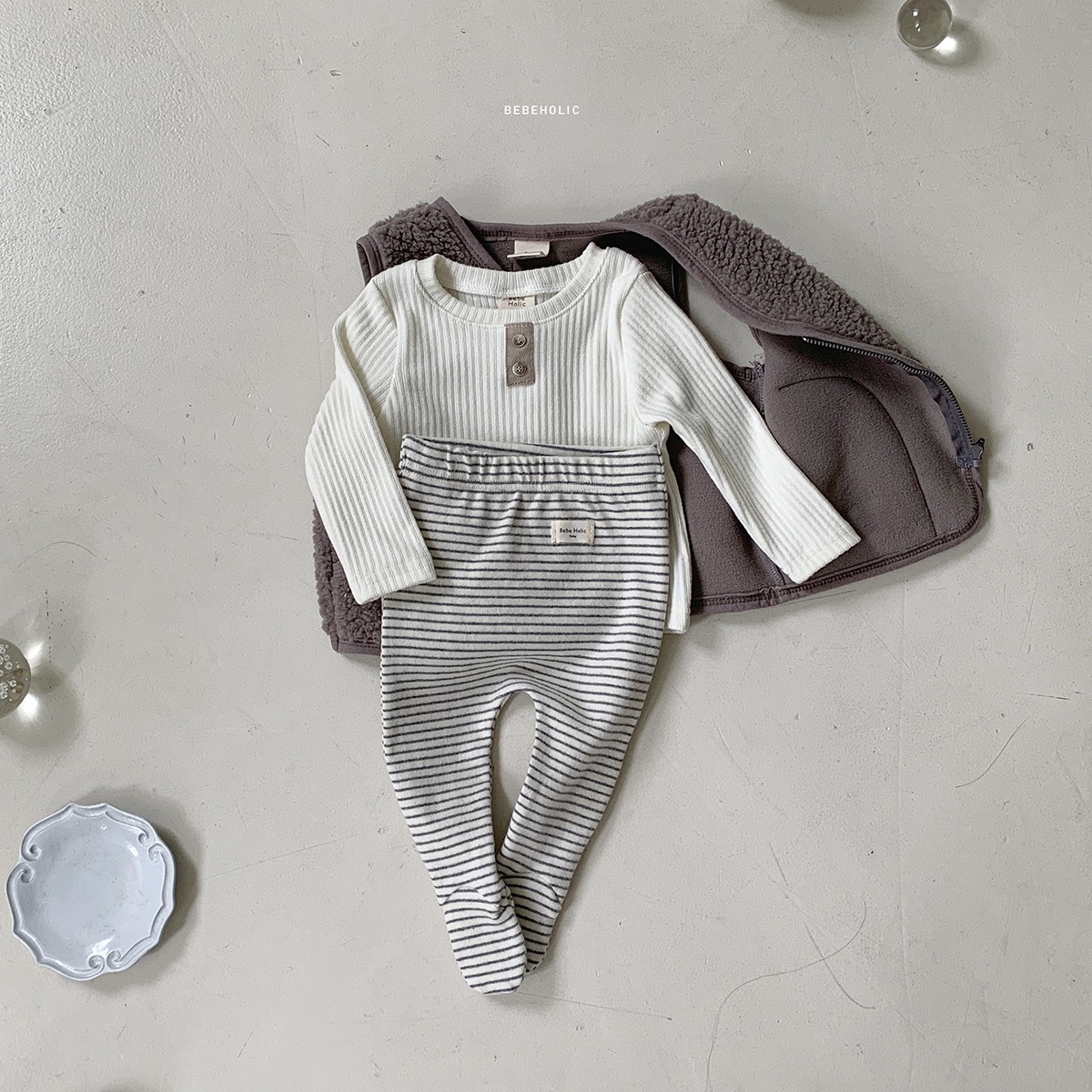 Niños y niñas ropa de invierno Bebé salida ropa de estilo coreano ropa de los niños bebé rayas paso-en lana-forrado Fondo pantyhose