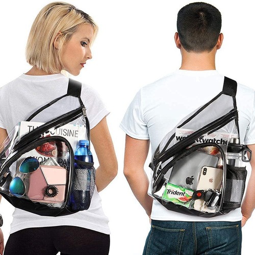 Best-selling transparent PVC waterproof diagonal bag for men and women, casual, sports travel crossbody shoulder bag
