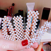 Brand retro hairgrip from pearl, cute universal bangs handmade