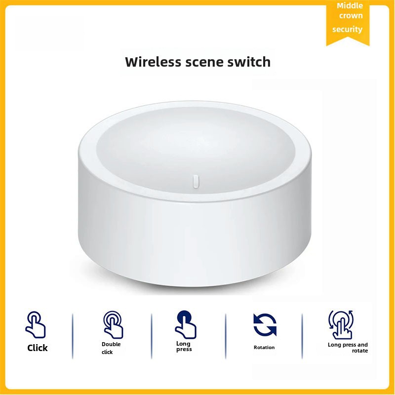 Zigbee knob button scene switch magnetically sticking scene dimming…