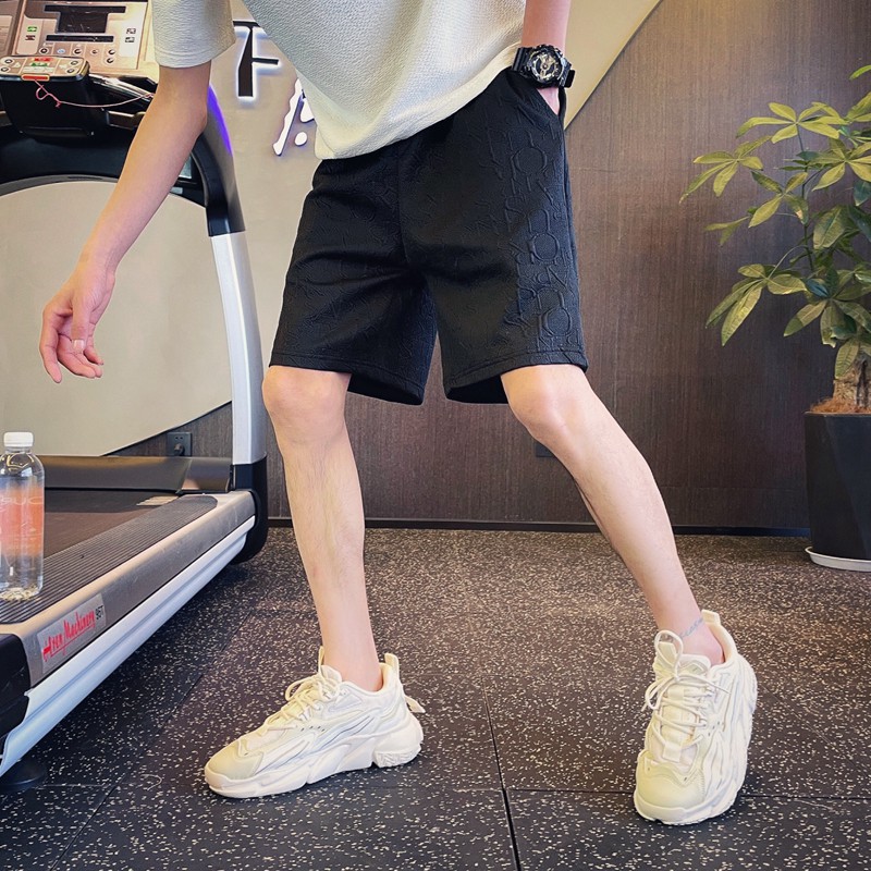 Capispalla bianchi, capris casual estivi alla moda, pantaloncini ampi e versatili per pantaloni da spiaggia estivi da uomo_voghion.com