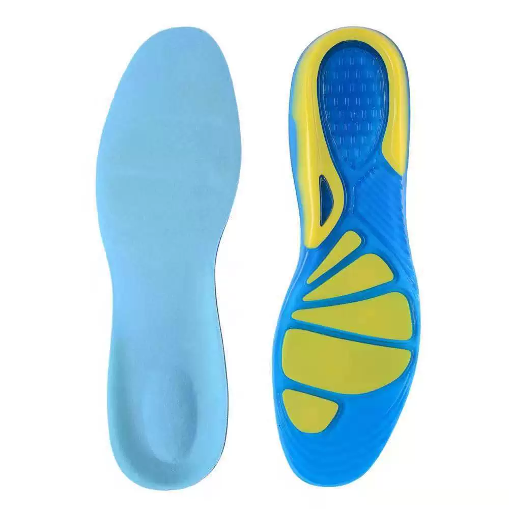 Силиконовая утолщенная амортизирующая спортивная стелька, Мужская Нескользящая противоболезненная Женская стелька для бега, впитывающая пот, дышащая баскетбольная спортивная стелька