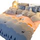 Ins Thickened Twill Scrub Quilt Cover Bed Sheet Three-Piece Set Four-Piece Set Student Quilt Cover Skin-Friendly Cotton Bed