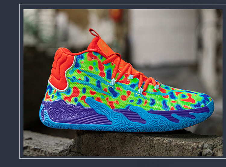 Three-ball Three-generation Bauer Basketball Shoes for Men and Women Anti-slip and Wear-resistant High-top Concrete Combat Cushioning Sports Shoes_voghion.com