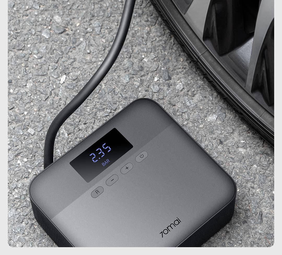 70Mai Car Air Pump Youth Edition Tp03 Digital Tire Pressure Gauge Car Inflator Quick Inflation Stops Automatically When Full