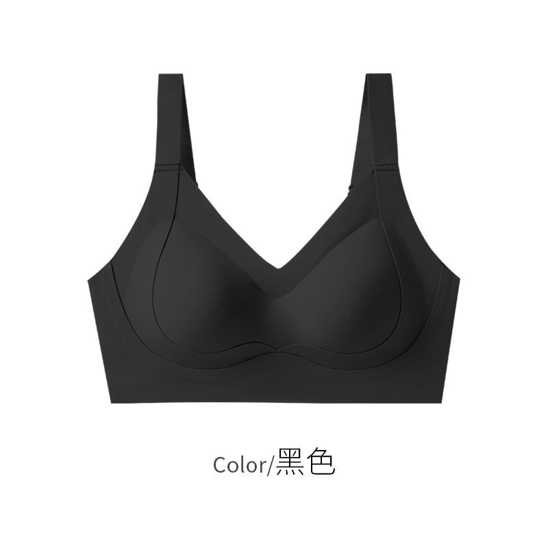 Gran tamaño de ropa interior de elevación para damas gran pecho pequeño sin marca sin anillo de acero sujetador cerrado anti-caída soporte delgado sujetador