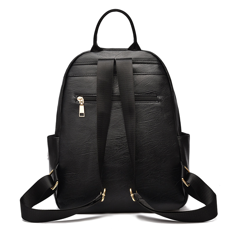 [Mochila transfronteriza] 2023 nuevo estilo coreano de moda de cuero de las mujeres mochila de viaje de gran capacidad mochila de moda