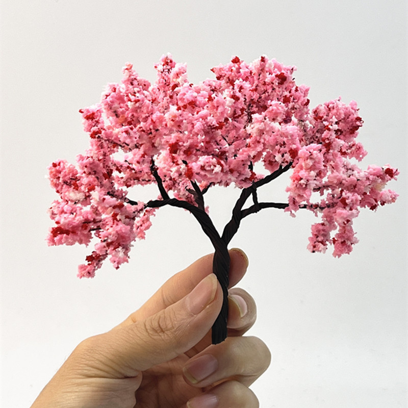 Scene model tree peach tree cherry tree micro landscape garden rockery landscaping sand table DIY handmade model materials