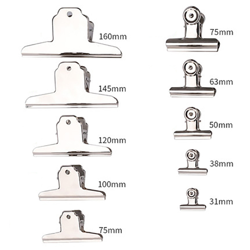 Clip redondo de hierro resistente al óxido, clip grande y resistente en forma de montaña, clip de metal, clip para facturas, clip de hierro multifuncional, clip para archivos