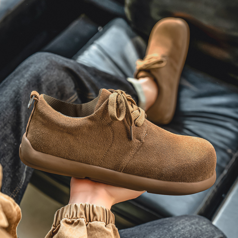 Retro fashion low-top lace-up trendy men's shoes Korean style men's…