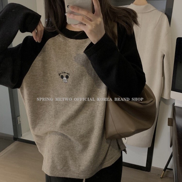 Korean Style Raglan Velvet Home Clothes Autumn and Winter New Korean Style Lazy Style Cute Cartoon Pajamas Set for Women