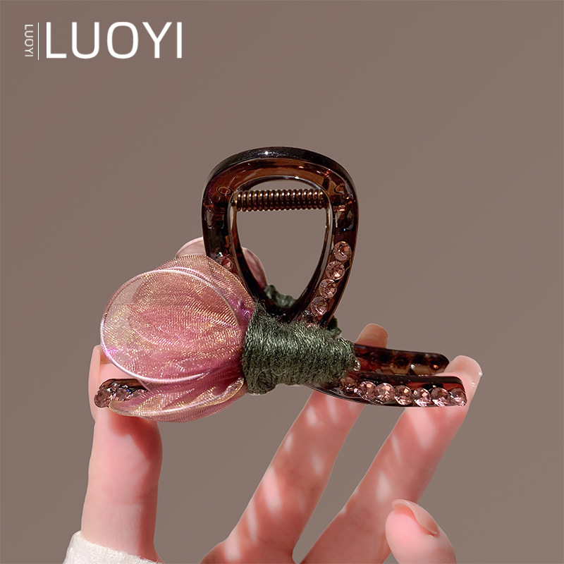 2025 New Japanese and Korean Shark Clip Simple Fashion Hairpin Flower Sweet Hairpin Retro Headwear Hair Accessories