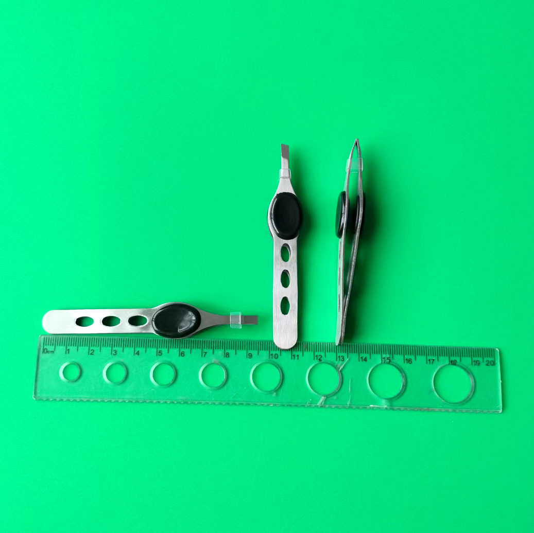 Fuente transfronteriza de cejas de acero inoxidable 3 agujeros cejas pinzas multifuncionales pinzas de maquillaje pinzas de cejas pinzas