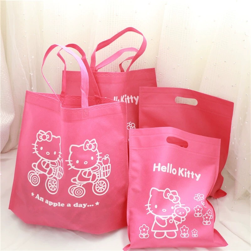 Supermarket Shopping Bag Folding Portable Women's Bag Large Capacity Shopping Bag Large Portable Environmental Bag Non-woven Gift for Students