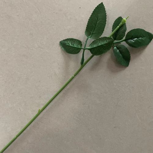 Factory direct sales simulated rose stem single leaf soap flower paper vine flower ribbon rose wool flower branch