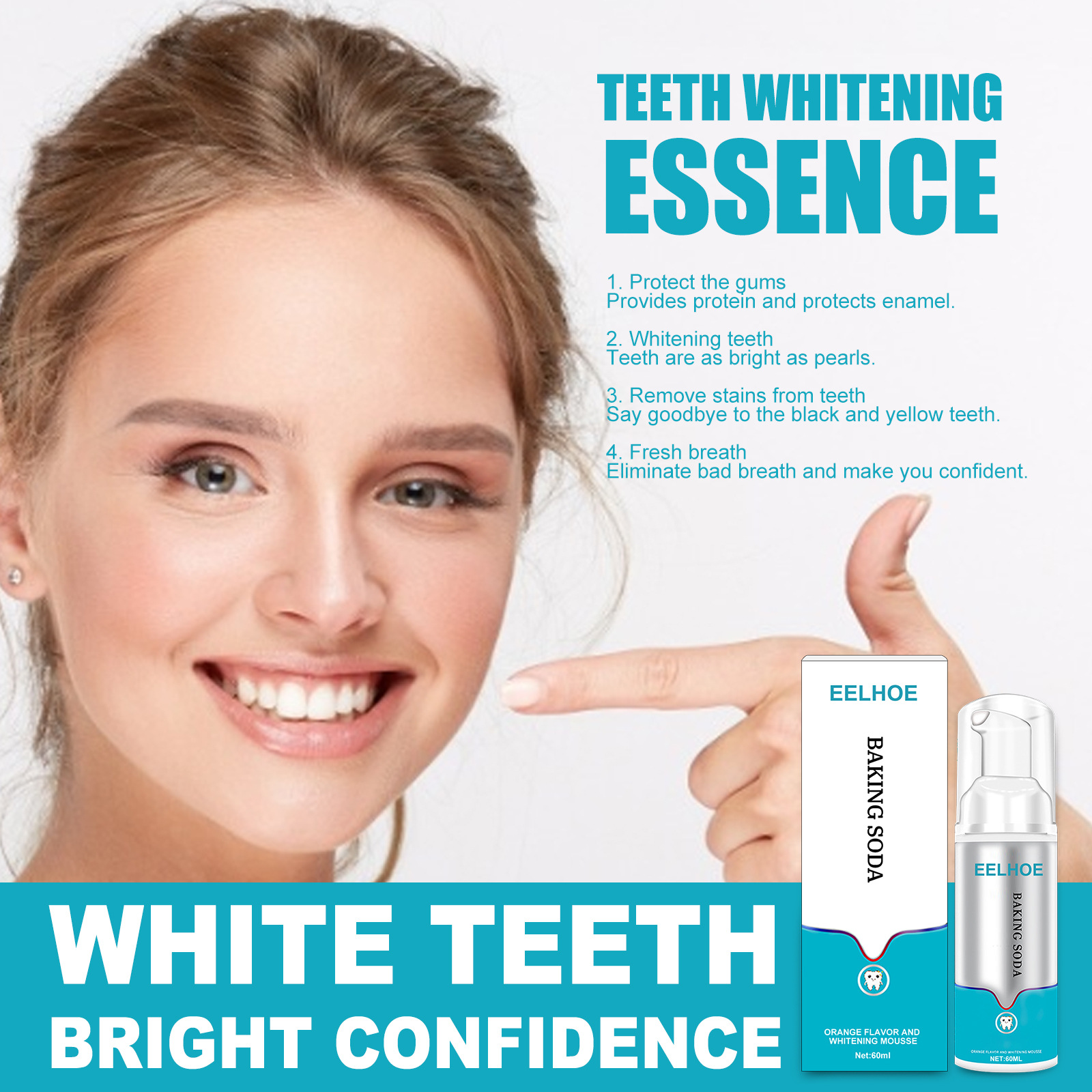 Eelhoe Teeth Cleaning and Whitening Foam Toothpaste Press-Type Whitening and Yellowing Tartar Smoke Stains Oral Cleaning Toothpaste Eelhoe Teeth Cleaning and Whitening Foam Toothpaste Press-Type Whitening and Yellowing Tartar Smoke Stains Oral Cleaning Toothpaste