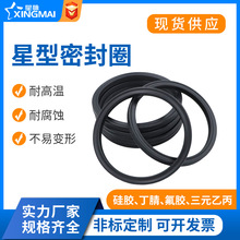 星型圈汽车门窗密封圈耐高温丁腈氟橡胶圈全新料防尘密封件硅胶圈
