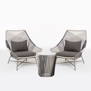 Balcony Table and Chair Rattan Chair Three-Piece Set Chair Courtyard Single Leisure Furniture Terrace Sofa Rattan Chair Outdoor Leisure