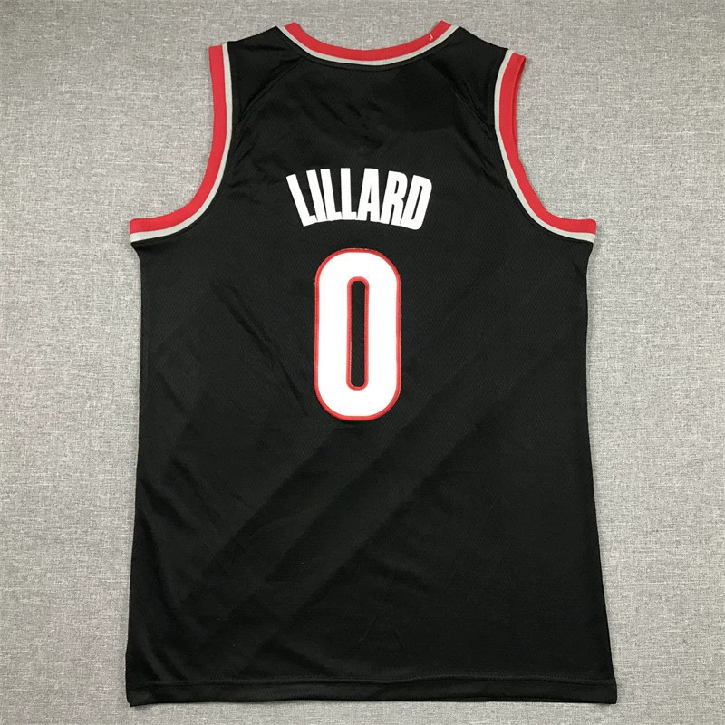 Баскетбольная майка для внешней торговли, кросс-бордерная, Trail Blazers № 0, Лиллард № 00, Антони, вышитая баскетбольная форма, тренировочный мяч