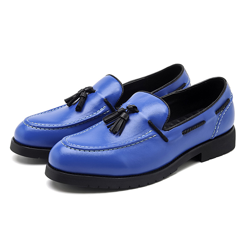 Zapatos Lofu para hombre, moda transfronteriza, tallas grandes, nuevos zapatos de cuero, estilista de moda, zapatos perezosos de una sola pieza