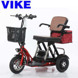 VIKE后驱老年休闲电动三轮车代步车折叠电动车成人小迷你残疾人车