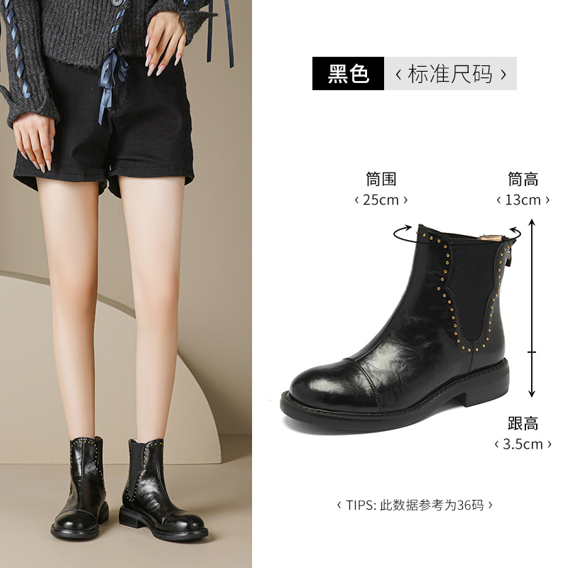 Augusto Lion Den Martin botas mujeres 2026 nuevo otoño invierno negro Merrade botas cortas más botas retro Chelsea