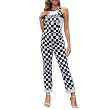 B 61095 Women's Plaid Jumpsuit ���Ʊ����� ŷ���羳����ѷ��