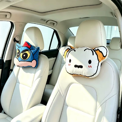 Cute Crayon Shin-chan car headrest, car neck pillow, cartoon cute headrest, car interior accessory