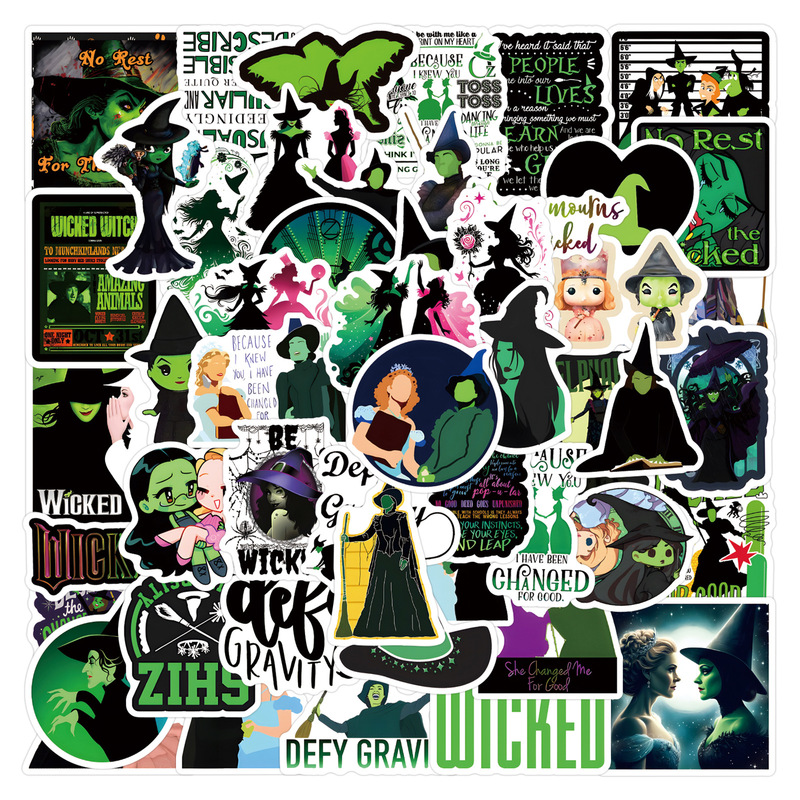 55 Wicked Magic Bad Witch Movie Graffiti Stickers Decorative Scooter Notebook Stickers Factory Wholesale
